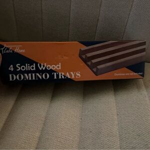 Solid Wood Domino Trays - Brown